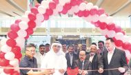 Vice Chairman & Managing Director of Video Home & Electronic Centre & Jumbo Electronics Sajed Jassim Mohammed Sulaiman; Director & CEO of Jumbo Electronics C V Rappai along with other officials during the inauguration of the brand store.