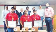 Technicians of Jumbo Electronics with the prestigious level 5 ranking award.