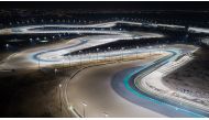 A night view of Lusail International Circuit.

