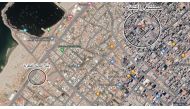 Map showing the headquarters of Qatar Committee, located next to the Port of Gaza, about three kilometers from Al Shifa Medical Complex