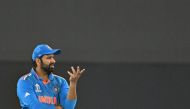 India's captain Rohit Sharma gestures during the 2023 ICC Men's Cricket World Cup one-day international (ODI) final match between India and Australia at the Narendra Modi Stadium in Ahmedabad on November 19, 2023. (Photo by Sajjad HUSSAIN / AFP)