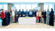 QBWA Vice Chairman Aisha Alfardan and Deloitte Middle East, Qatar Managing Partner Samer Jaghoub with other officials at the agreement signing.