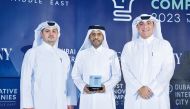 Msheireb Properties CEO Ali Al Kuwari (center) along with other officials during the awards ceremony