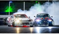 Action during the second round of Qatar Drift Championship.