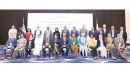 Minister of Public Health H E Dr. Hanan Mohammed Al Kuwari, WHO Director-General H E Dr. Tedros Adhanom Ghebreyesus and members of the WHO Executive Board.