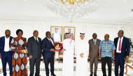 QC Second Vice-Chairman Rashid bin Hamad Al Athba with the Minister of Agriculture and Rural Development in Côte d’Ivoire H E Kobenan Kouassi Adjoumani, Ambassador of the Republic of Cote d’Ivoire to Qatar H E Dr. Sisi Abdul Karim and other officials.