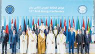 Minister of State for Energy Affairs H E Saad Sherida Al Kaabi with dignitaries and officials at the OAPEC’s 12th Arab Energy conference.