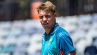 Australia's Cameron Green attends a training session ahead of the three-match Test cricket series against Pakistan at Perth Stadium in Perth on December 11, 2023. Photo by COLIN MURTY / AFP