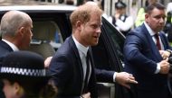 File: Britain's Prince Harry, Duke of Sussex, arrives to the Royal Courts of Justice, Britain's High Court, in central London on June 6, 2023. (Photo by Henry Nicholls / AFP)