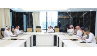 Board of Directors of the Qatar Press Center (QPC) during their eleventh meeting in Doha.