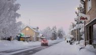 Snow and frost cover the village of Vittangi in Kiruna municipality in the north of Sweden, where temperatures dropped to -38,9 degrees Celsius during the morning on January 3, 2024. (Photo by Emma-Sofia Olsson / TT NEWS AGENCY / AFP)
