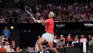 Spain's Rafael Nadal hits a return during his men's singles match against Jason Kubler of Australia at the Brisbane International tennis tournament in Brisbane on January 4, 2024. Photo by William WEST / AFP
