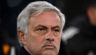 Roma's Portuguese coach Jose Mourinho looks on during the warm up ahead of the Italian Serie A football match between Juventus and Roma at the Allianz Stadium in Turin, on December 30, 2023. (Photo by Isabella BONOTTO / AFP)
