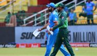 India's captain Rohit Sharma (L) and Pakistan's captain Babar Azam arrive for the toss before the start of the Asia Cup 2023 at the R. Premadasa Stadium in Colombo on September 10, 2023. (Photo by Ishara S. Kodikara / AFP)

