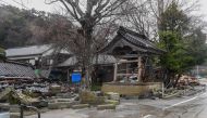 This picture shows damaged buildings in the town of Misaki in Suzu city, Ishikawa prefecture on January 7, 2024. (Photo by Toshifumi Kitamura / AFP)