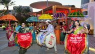 The Traditional Maharashtrian Dhol Tasha Pathak at Lusail 
