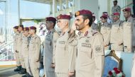 Commander of the Amiri Guard Lt. Gen. Staff Hazza bin Khalil Al Shahwani (front righ) and other officials during the graduation ceremony.