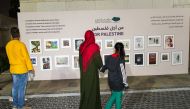 A Palestinian art exhibition organised as part of activities.