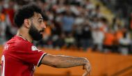Egypt's forward #10 Mohamed Salah gestures during the Africa Cup of Nations (CAN) 2024 group B football match between Egypt and Ghana at the Felix Houphouet-Boigny Stadium in Abidjan on January 18, 2024. (Photo by Issouf SANOGO / AFP)