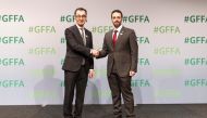 Minister of Municipality H E Eng Abdullah bin Hamad bin Abdullah Al Attiyah with German Agriculture Minister H E Cem Özdemir at the Berlin Conference of Agriculture Ministers.