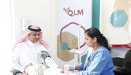 A donor donating blood at QLM Life & Medical Insurance Company headquarters.