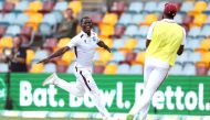 Shamar Joseph of the West Indies dismisses Josh Hazlewood of Australia, sealing a win for the West Indies on January 28, 2024. (Photo by Pat Hoelscher / AFP) 