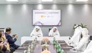 QFC CEO Yousuf Mohamed Al Jaida and MEEZA Acting CEO Mohsin Nasser Al Marri, Acting Chief Executive Officer with other officials during the MoU signing.