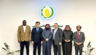 Director of the Food Security Department Dr. Masoud Jarallah Al Marri with other officials during th 13th meeting of the executive council of IOFS.