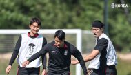 South Korea players in action as they gear up for the quarter-final clash against Australia.