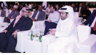 Qatar Airways Group Chief Executive Officer, Engr Badr Mohammed Al Meer (left) and Chairman of Qatar Tourism Saad bin Ali Al Kharji during the opening ceremony of the 13th Qatar International Food Festival. PIC: Rajan Vadakkemuriyil/ The Peninsula