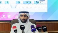 QOC Director of Sport Sector Sheikh Khalifa bin Khalid Al Thani during the press conference, yesterday. 