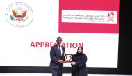 US Ambassador H E Timmy Davis (left) and Ministry of Education and Higher Education Assistant Under Secretary Maha Al Rawaili during the ceremony. 