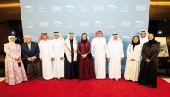 Chairperson of Doha Film Institute and Qatar Museums H E Sheikha Al Mayassa bint Hamad bin Khalifa Al Thani  (centre) and other dignitaries at the premiere. 