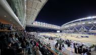 A view of Al Shaqab's Longines Arena.  