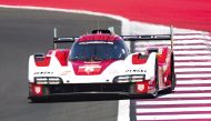 Penske Motorsport's No.5 Porsche 963 during the 2024 WEC Prologue test at the Lusail International Circuit, yesterday.