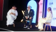 CEO of the Qatar Stars League Hani Taleb Ballan (left) during the summit entitled ‘Football for All’ at the Web Summit Qatar 2024 yesterday. 