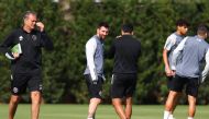 Lionel Messi of Inter Miami CF trains during an Inter Miami CF Training Session at Florida Blue Training Center on March 01, 2024 in Fort Lauderdale, Florida. (Photo by Megan Briggs / Getty Images via AFP)
