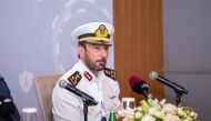 Chairman of DIMDEX Organising Committee, Staff Brigadier (Sea) Abdulbaqi Saleh Al Ansari addressing a press conference yesterday.