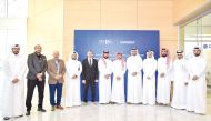 QFZ and Ooredoo officials during the opening of Ooredoo center in Ras Bufontas free zone.
