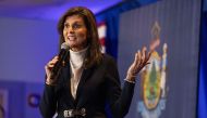 Republican presidential candidate, former U.N. Ambassador Nikki Haley speaks during a campaign stop at the Portland Elks Club on March 3, 2024 in Portland, Maine. (Photo by Scott Eisen / GETTY IMAGES NORTH AMERICA / Getty Images via AFP)
