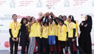Winners of the school football tournament organised by EAA at Doha College campus.