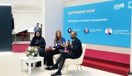 From left: WISH CEO Sultana Afdhal, Katarina Hedbeck, and Professor Mahmood Adil at the session at Web Summit Qatar 2024.