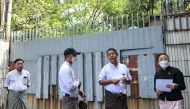 This picture shows the entrance to the family house of detained Myanmar civilian leader Aung San Suu Kyi in Yangon on March 20, 2024. (Photo by AFP)
