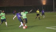 Action during the Al Shamal Club’s Founders’ Ramadan football tournament.