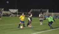 Action during Al Shamal Club’s Founders’ Ramadan football tournament.