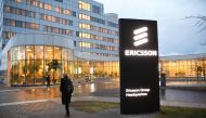 A woman walks past the Ericsson headquarters in Stockholm, Sweden, on January 24, 2020. Photo by Fredrik SANDBERG / TT NEWS AGENCY / AFP
