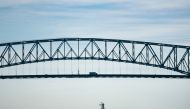 File photo of Francis Scott Key Bridge October 14, 2021, in Baltimore, Maryland. (Photo by Brendan Smialowski / AFP)

