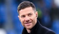 Bayer Leverkusen's Spanish head coach Xabi Alonso is interviewed prior to the German first division Bundesliga football match between SV Darmstadt 98 and Bayer 04 Leverkusen in Darmstadt, western Germany on February 3, 2024. (Photo by Kirill Kudryavtsev / AFP)