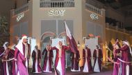 A troupe performs a traditional dance as part of Ramadan and Eid celebrations at The Pearl Island. 