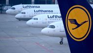 File: The logo of German airline Lufthansa can be seen on the vertical stabilizer of a plane standing with other Lufthansa aircrafts at the airport in Frankfurt am Main, western Germany, on March 7, 2024. (Photo by Kirill Kudryavtsev / AFP)